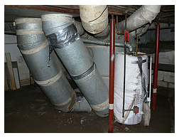 Asbestos wrapped ducts - LookSmart Home Inspections, LLC, New Jersey home inspector - John Martino
