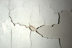 Lead paint flaking from ktchen wall