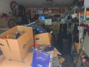 Cluttered garage