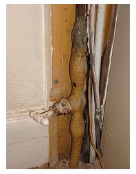 Lead main water pipe